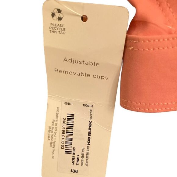 Peyton And Parker Coral Escape Bikini Top, Size XS, NWT - Picture 8 of 9